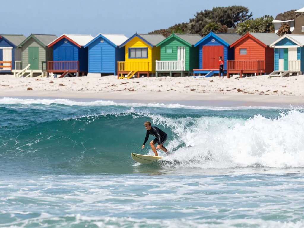 Серфинг на пляже Muizenberg